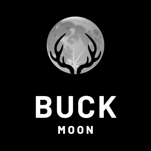 Pagan buck Full Moon with a buck silhouette in the middle of the moon