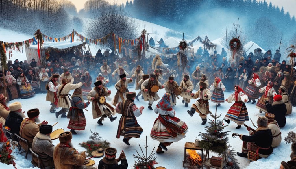 Slavic people engaged in traditional dances long ago to celebrate yule.